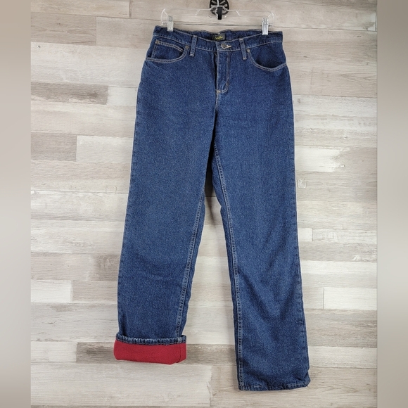 Vintage Cabela's Fleece Lined Straight-leg Jeans Women's Size 8 (more like a 6) - Picture 1 of 14